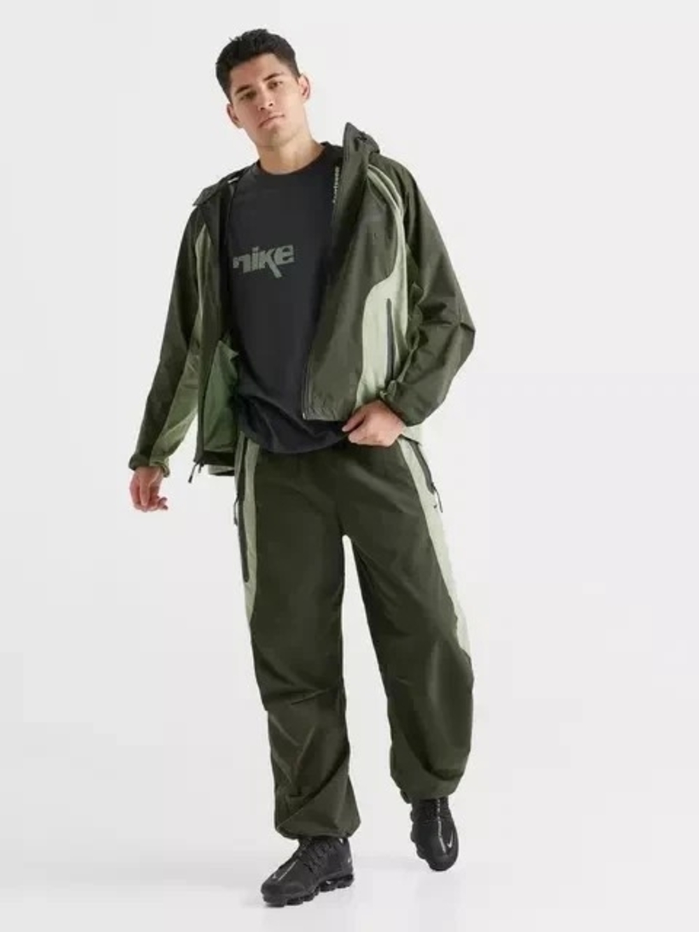 New Nike Tech Woven Men's Pants IH8466-355 Green Black $130